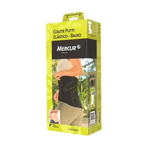 Colete Putti Elastico Reto Baixo Mercur Preto G