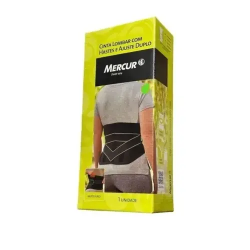 Cinta Colete Lombar Abdominal C/ Hastes Ajuste Duplo Mercur M