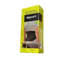 Cinta Lombar Mercur Com Haste e Ajuste Duplo Preto G