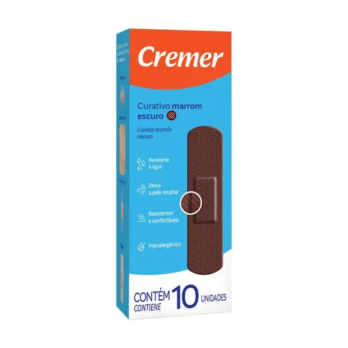Curativo Cremer Marrom Escuro 10Un