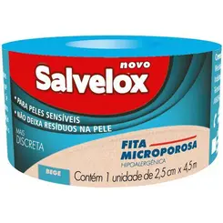 Fita Microporosa Salvelox Bege 2,5Cmx4,5M
