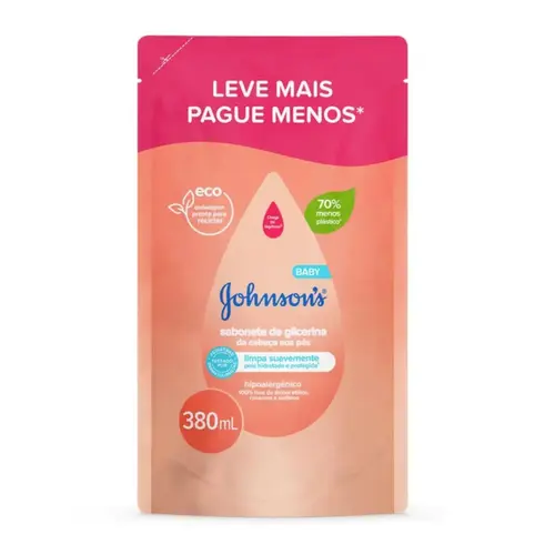 Sabonete Líquido Refil Johnson s Baby Cabeça aos Pés 380ml