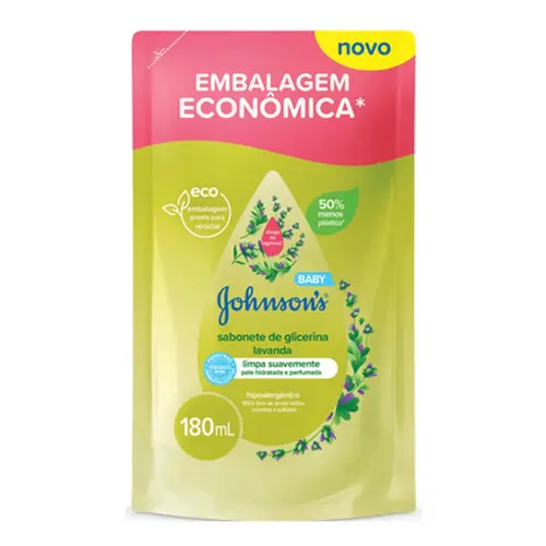 Sabonete Johnson’s Baby Glicerina  Refil Lavanda 180ml