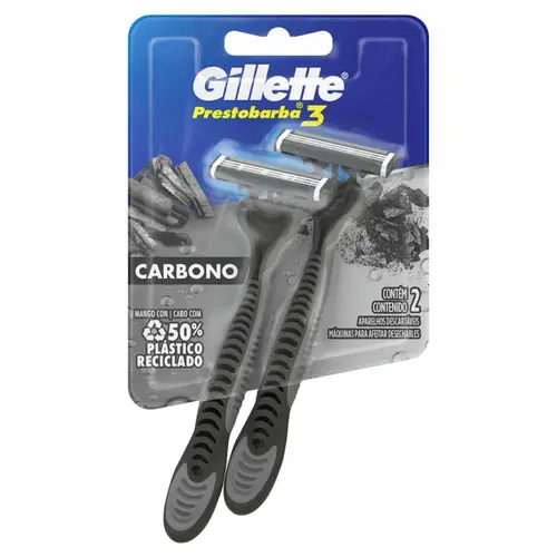 Aparelho Barbear Gillette Prestobarba Carvao C/2Un