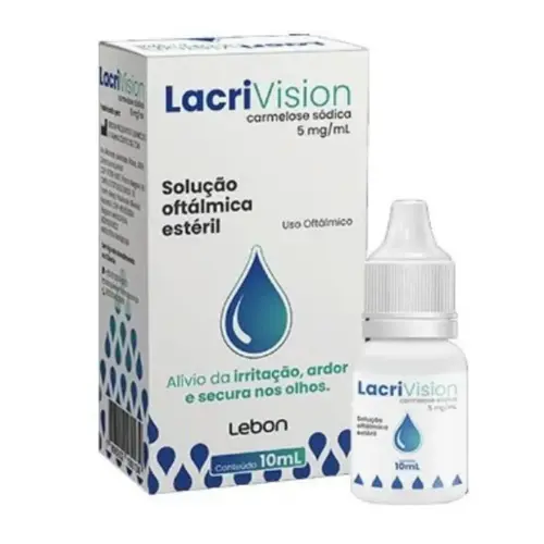 Lacrivision Colírio 10mL Carmelose Sódica 5mg/mL Lubrificante Ocular