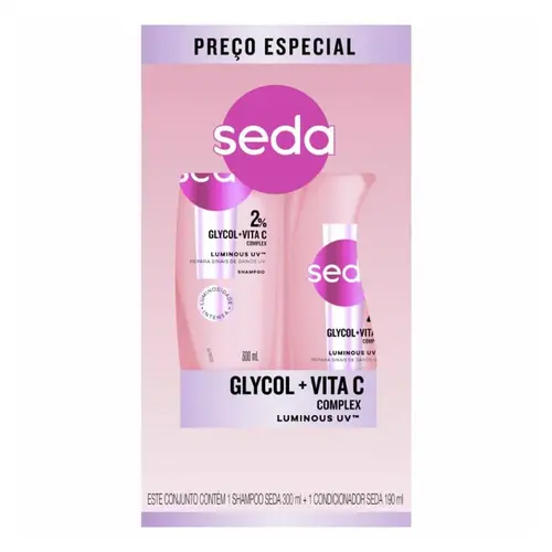 Kit Seda Sh 300Ml+Cond 190Ml Glycol E Vita C Complex Luminous Uv