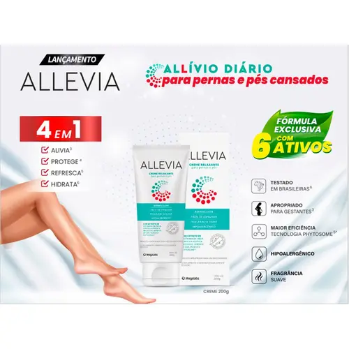 Allevia Creme Relaxante para Pernas e Pes 200 gr