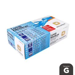LUVA NITRILICA DESCARPAC SEM PO G AZUL 100UN