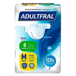 Fralda Descartavel P/Adulto Adultfral Hiper Média C/30