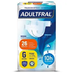 Fralda Descartavel P/Adulto Adultfral Hiper Grande C/28