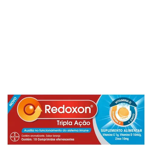 Redoxon Zinco 1g 10 Comprimidos Efervescentes - Sem Açúcar