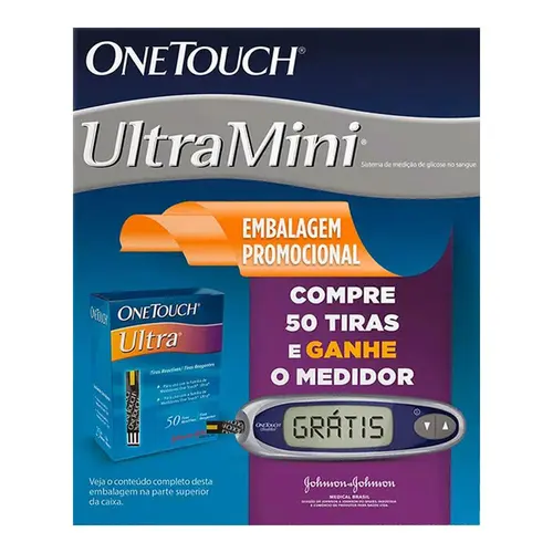 TIRAS ONE TOUCH ULTRA COM 50 UNIDADES + 10 TIRAS GRATES