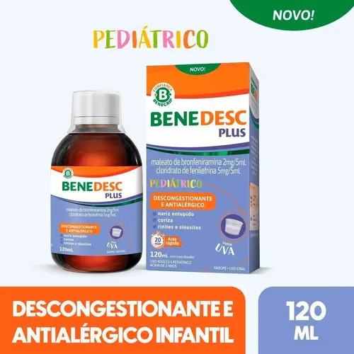 BENEDESC PLUS PEDIAT 2MG UVA 120ML