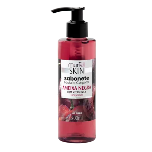 Sabonete Líquido Facial e Corporal Muriel Skin Ameixa Negra 200ml