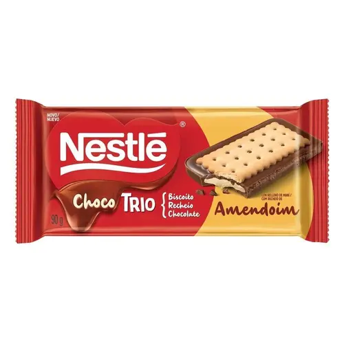 Choco Barra Chocotrio Pasta Amendoin 90G