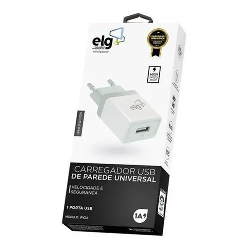 Carregador De Parede Universal 1 Saida Usb 1A Bivolt - Wc1A