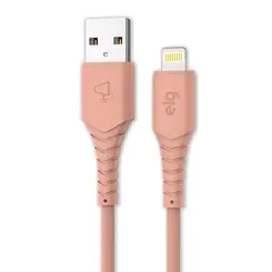 L812R - Cabo 2.4A Apple Lightning 8 Pinos Emborrachado - 1,2 Metro - Salmao - Elg