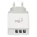 Carregador De Parede Universal Bivolt 3 Saidas Usb 3.4A (2X1A / 1X2.4A) Para Carga Rapida - Wc3S