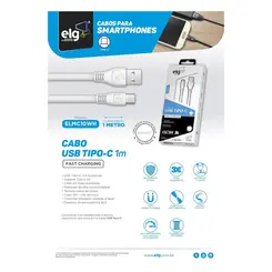 Cabo Para Recarga e Sincronizacao Usb Tipo-C - Elmc10Lbe