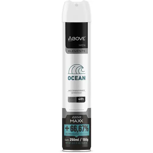 Desodorante Above Aero 250ml Maxx Elements Ocean