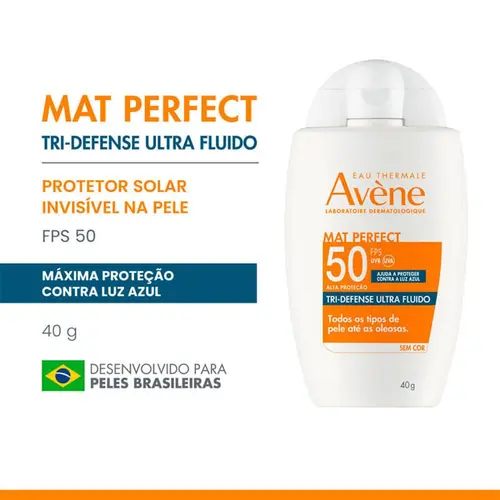 PROTETOR SOLAR FACEAL AVENE TRI DEFENSE FPS50 40G