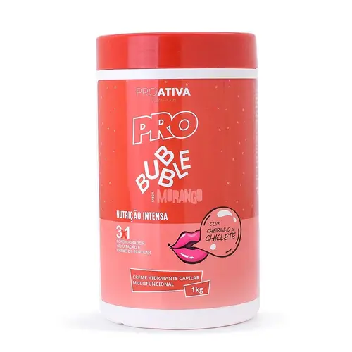 Creme Trat Pro Ativa Bubble Morango 1Kg