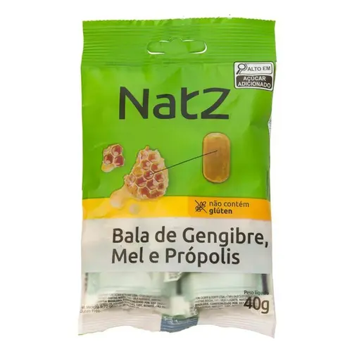 BALA DE GENGIBRE MEL E PROPOLIS ZERO ACUCAR