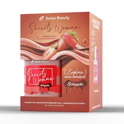 Kit 2 Itens Erótico Sensação Chocolate C/ Morango  (Gel + Vibrador)