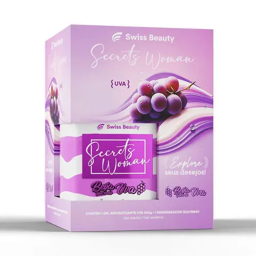 Kit 2 Itens Erótico Uva (Gel + Vibrador)