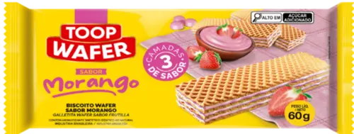 Biscoito Toop Wafer Morango 60G