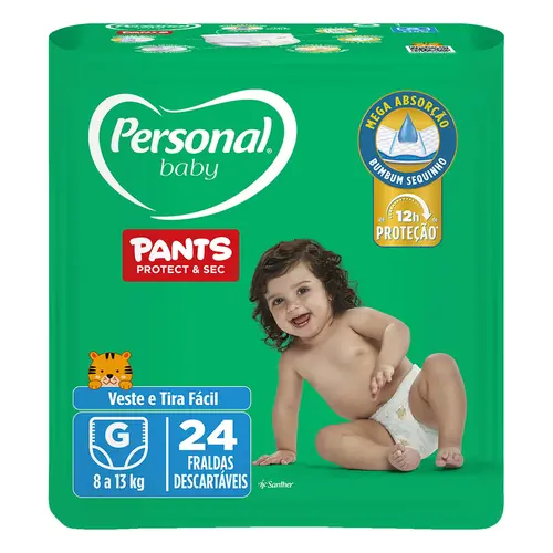 Fralda Infantil Personal Baby Pants Protect & Sec G 24 und