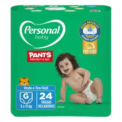 Fralda Infantil Personal Baby Pants Protect & Sec G 24 und