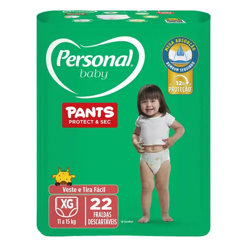 Fralda Infantil Personal Baby Pants Protect & Sec XG 22 und