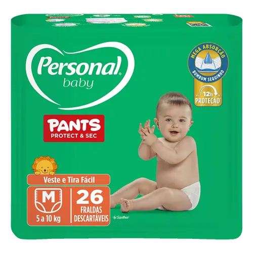 Fralda Infantil Personal Baby Pants Protect & Sec M 26 und