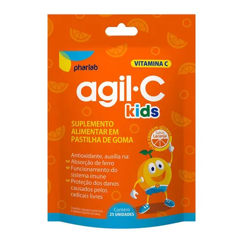 Agil-c Kids Sabor Laranja 25 Gomas