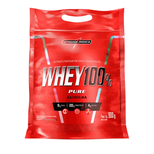 Whey Protein 100% Puro Baunilha 900g - Integralmédica