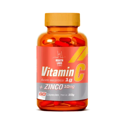 Vitamin C 1G Zinco 60 Caps Health Labs