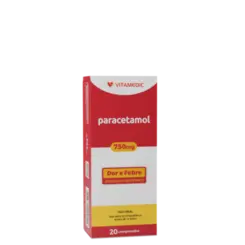 Paracetamol 750mg c 20 comprimidos - Vitamedic