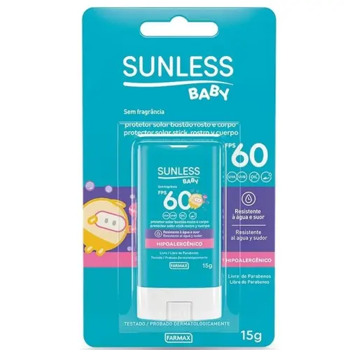 Prot. Solar Baby Bastao Fps60 Sunless15G