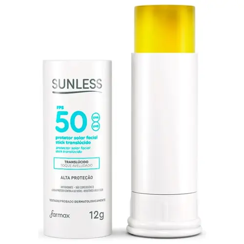 Protetor Facial Sunless Fps 50 Stick Translúcido 12g