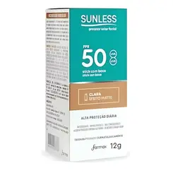 Sunless Protetorsolar Base Fps50 Efeito Matte Cor Clara 12g