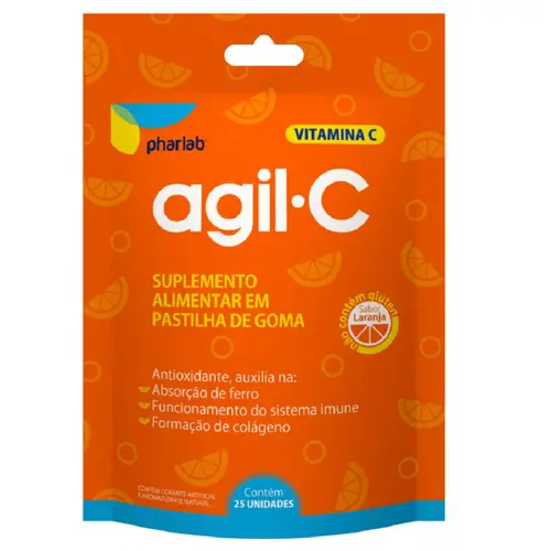 Agil C 45 MG 25 Gomas Sabor Laranja