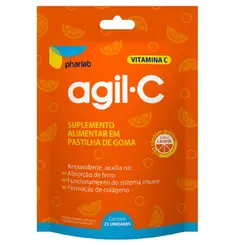 Agil C 45 MG 25 Gomas Sabor Laranja