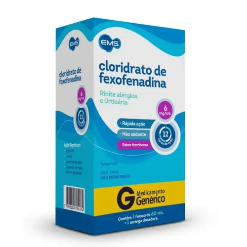 Fexofenadina 6mg/ml suspensao 60ml