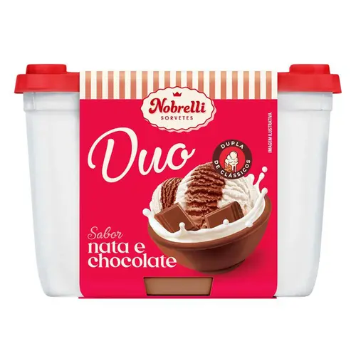 SORVETE NOBRELLI DOU CHOCOLATE E NATA 1,3L