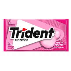 Chiclete Trident Tutti-Frutti Sem Açúcar 8g 5 Unidades