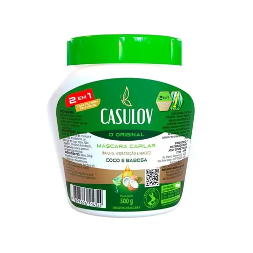 Máscara Capilar Casulov Coco e Babosa 950g