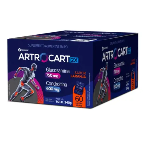 Artrocart 2x 750 + 600 mg Laranja 60 X 4 g Sache