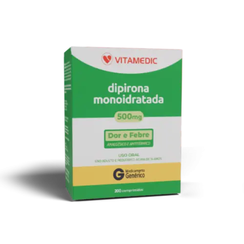 Dipirona sodica 500mg c 10 comprimidos Vitamedic