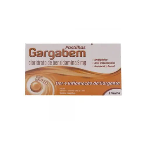Gargabem Pastilha 3mg c 08  S/ laranja